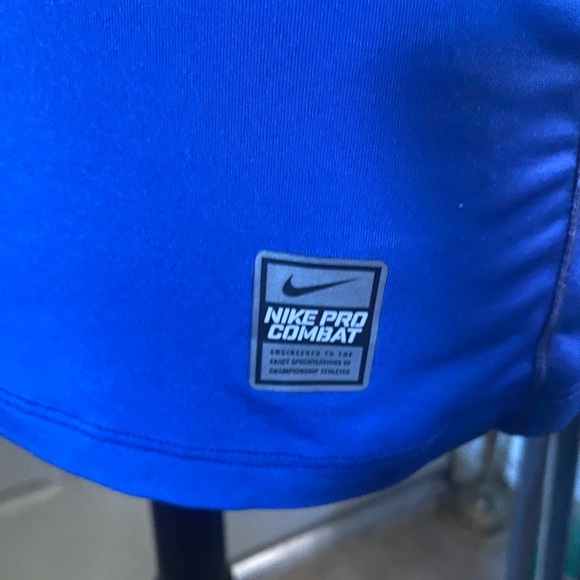 Nike Pro Combat Dri-Fit Athletic Shirt Men’s Blue Size Large EUC - Picture 4 of 10